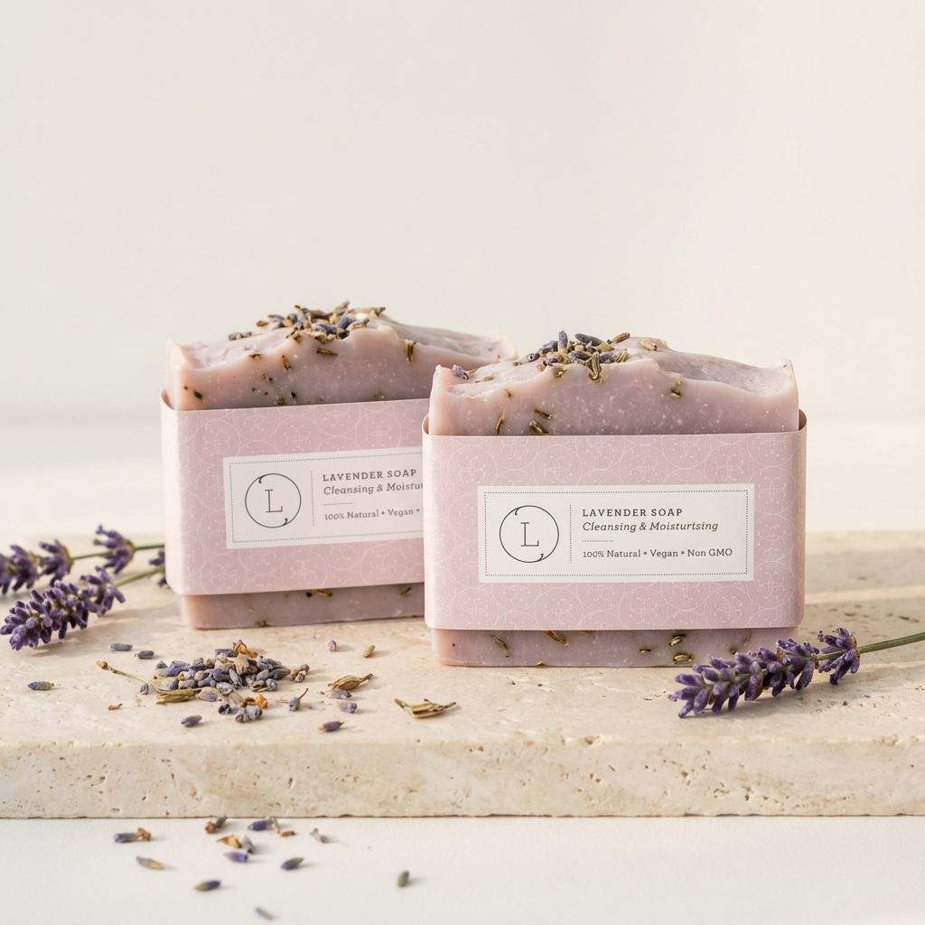 2x Lavender Soap Bar, Natural Handmade Soap, Vegan Skincare gift